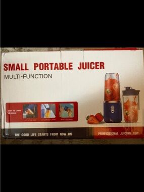 Small Portable Juicer - Blue - Compact Multi-Function Blender Cup